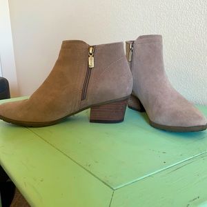 Neutral Side Zip Booties with 2” Heel.